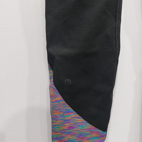 Lululemon Love Revealed Tight Black / Rainbow Size 6 - Picture 5 of 6